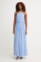 Haveone sukienka z jedwabiem niebieski AFF.Q008