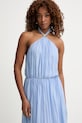 Haveone sukienka z jedwabiem niebieski AFF.Q008