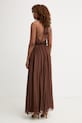 Odzież Haveone sukienka z jedwabiem AFF.Q008 brązowy