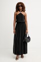 Haveone sukienka z jedwabiem AFF.Q008 czarny SS26