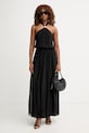 Haveone sukienka z jedwabiem AFF.Q008 czarny SS26