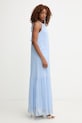Haveone sukienka letnia z jedwabiem AFF.Q011 niebieski SS26