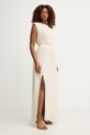 Haveone sukienka z jedwabiem AFF.Q005 beżowy SS26