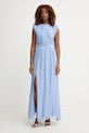 Haveone sukienka z jedwabiem niebieski AFF.Q005