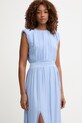 Haveone sukienka z jedwabiem niebieski AFF.Q005