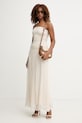 Haveone sukienka z jedwabiem ACH.Q014 beżowy SS26