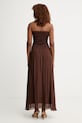 Odzież Haveone sukienka z jedwabiem ACH.Q014 brązowy
