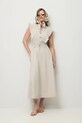 Oblačila BIZUU obleka A-kroja denim AIDEN AIDEN.BEZOWY bež