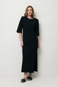 BIZUU rochie din bumbac cu elastan JULISSA negru JULISSA.CZARNY