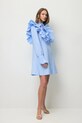 Oblečení BIZUU letní šaty s bavlnou SANN SANN.BLEKITNY modrá