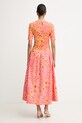 Odzież Never Fully Dressed sukienka letnia bawełniana z elastanem NFDDR3405 pomarańczowy