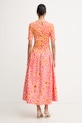 Odzież Never Fully Dressed sukienka letnia bawełniana z elastanem NFDDR3405 pomarańczowy