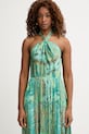 Liu Jo sukienka letnia z wiskozy turkusowy VA6070.TS124