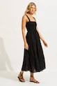 Oblečení Seafolly šaty bavlněné Faithful Midi Dress 54865.DR černá