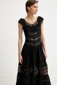 Charo Ruiz Ibiza сукня з гострим вирізом з бавовною Amaira чорний 261623