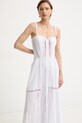 Charo Ruiz Ibiza літня сукня з бавовною Dafelle 261620. білий SS26