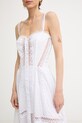 Charo Ruiz Ibiza літня сукня з бавовною Dafelle білий 261620.