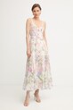 Charo Ruiz Ibiza šaty s bavlnou Iraso béžová 266611