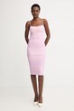 Herve Leger sukienka drapowana Zia fioletowy RMS8563968