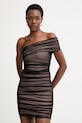 Herve Leger sukienka drapowana Oralie czarny RMS8563964