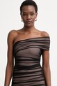 Herve Leger sukienka drapowana Oralie czarny RMS8563964