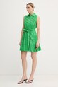 Lola Casademunt сукня-сорочка бавовняна LS2616037 зелений SS26