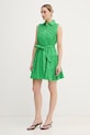 Lola Casademunt рокля тип риза от памук LS2616037 зелен SS26