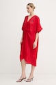 Lola Casademunt letné šaty z viskózy LS2616010 červená SS26