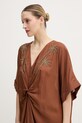 Lola Casademunt letné šaty z viskózy hnedá LS2616010