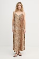 Lola Casademunt letné šaty z viskózy hnedá LS2616004