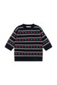 Konges Sløjd sukienka dziecięca z dodatkiem wełny BELOU KNIT DRESS KS104227.PreSpring granatowy SS26