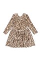 Konges Sløjd sukienka dziecięca CARLITO DRESS GRS KS104243.PreSpring beżowy SS26