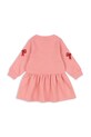 Konges Sløjd sukienka dziecięca LOU BOW SWEAT DRESS OCS KS104341.PreSpring różowy SS26