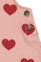 Konges Sløjd sukienka bawełniana dziecięca MAGOT OVERALL DRESS GOTS różowy KS104360.PreSpring