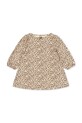 Dievčenské bavlnené šaty Konges Sløjd DREY DRESS GOTS bavlna béžová KS104290.PreSpring