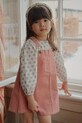 Konges Sløjd sukienka bawełniana dziecięca LUC SPENCER DRESS GOTS rozkloszowany różowy KS104353.PreSpring