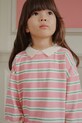 Konges Sløjd sukienka bawełniana dziecięca SPOTTY LS DRESS GOTS midi różowy KS104524.PreSpring