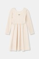 Calvin Klein Jeans sukienka dziecięca z elastanem beżowy IG0IG03082.128.176.PPY2