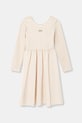 Calvin Klein Jeans sukienka dziecięca z elastanem beżowy IG0IG03082.128.176.PPY2