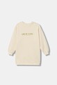 Calvin Klein Jeans sukienka bawełniana dziecięca nadruk beżowy IG0IG03092.128.176.PPY2
