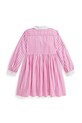 Polo Ralph Lauren sukienka bawełniana dziecięca 312A95899001 różowy SS26
