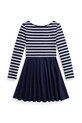 Παιδικό φόρεμα Polo Ralph Lauren μακρύ σκούρο μπλε 313A96139003