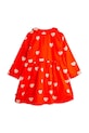 Dziewczynka Mini Rodini sukienka bawełniana dziecięca Hearts 26150118 pomarańczowy