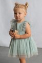 Mayoral sukienka dziecięca rozkloszowany turkusowy 1905.4A.Baby.PPY2