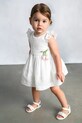 Mayoral vestito bambina 1907.4A.Baby.PPY2 bianco