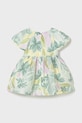 Mayoral sukienka lniana dziecięca 1909.4B.Baby.PPY2 zielony SS26