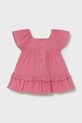 Dziewczynka Mayoral sukienka bawełniana dziecięca 1912.4D.Baby.PPY2 różowy