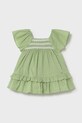 Mayoral sukienka bawełniana dziecięca 1912.4D.Baby.PPY2 zielony SS26