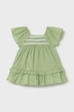 Mayoral sukienka bawełniana dziecięca 1912.4D.Baby.PPY2 zielony SS26