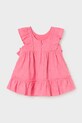 Mayoral sukienka bawełniana dziecięca 1915.4D.Baby.PPY2 różowy SS26